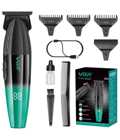Tagliacapelli Professionale Rifinitore Cordless Lama A T Dlc Ricarica Usb V-906