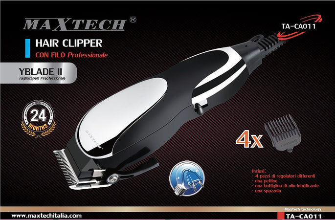 Tagliacapelli Professionale Uomo Rasoio Con Filo Spazzola Lubrificante Maxtech Ta-ca011 Salute e cura della persona/Rasatura epilazione e rimozione peli/Regolabarba tagliacapelli e rasoi per il corpo/Tagliacapelli Trade Shop italia - Napoli, Commerciovirtuoso.it