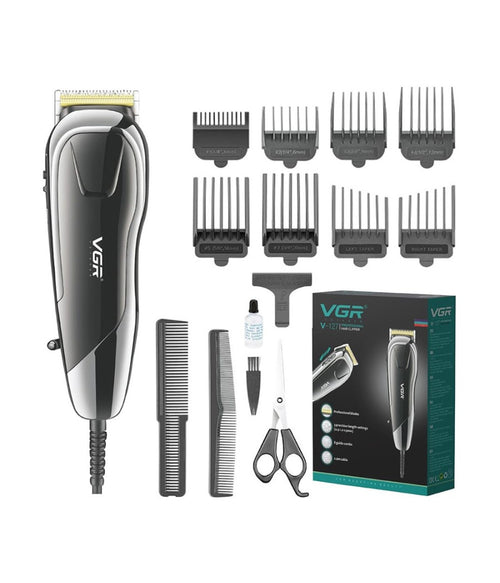 Tagliacapelli Professionale Vgr V-127 Lama In Acciaio 8 Pettini Guida Con Filo