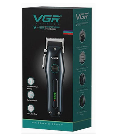 Tagliacapelli Rasoio Da Uomo Vgr V-969 A Batteria Ricaricabile Usb Display A Led