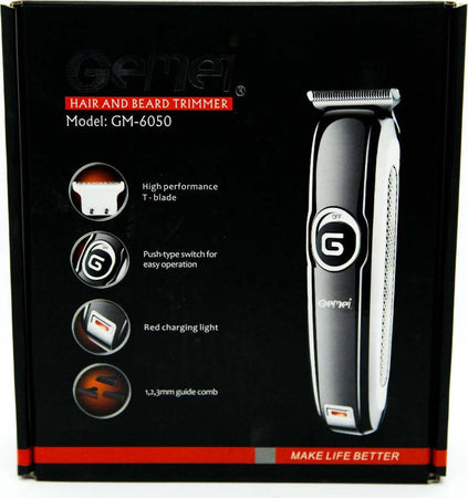 TAGLIACAPELLI RASOIO PROFESSIONALE RICARICABILE LAMA ACCIAIO INOX GEMEI GM-6050 Salute e cura della persona/Rasatura epilazione e rimozione peli/Regolabarba tagliacapelli e rasoi per il corpo/Tagliacapelli Trade Shop italia - Napoli, Commerciovirtuoso.it