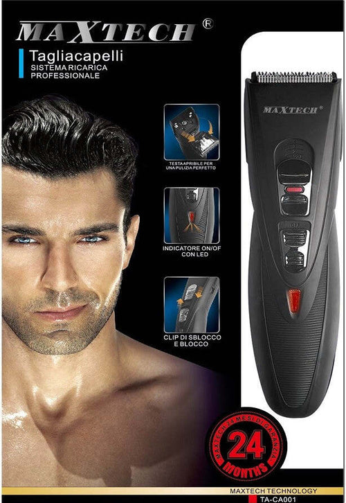 Tagliacapelli Rasoio Uomo Elettrico Ricarica Professionale Maxtech Ta-ca001 Salute e cura della persona/Rasatura epilazione e rimozione peli/Regolabarba tagliacapelli e rasoi per il corpo/Tagliacapelli Trade Shop italia - Napoli, Commerciovirtuoso.it