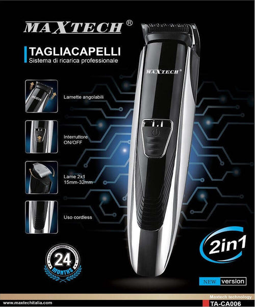 Tagliacapelli Rasoio Uomo Professionale Rasatura A Batteria Regolabile Maxtech Ta-ca006 Salute e cura della persona/Rasatura epilazione e rimozione peli/Regolabarba tagliacapelli e rasoi per il corpo/Tagliacapelli Trade Shop italia - Napoli, Commerciovirtuoso.it