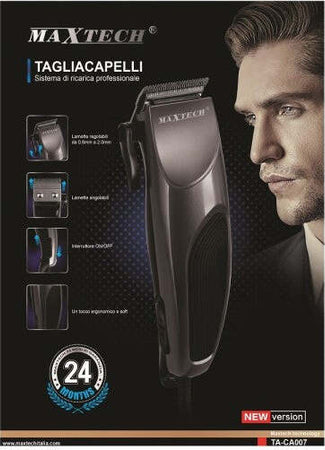 Tagliacapelli-Rasoio-Uomo-Sistema-Di-Ricarica-Professionale-Maxtech-Ta-ca007