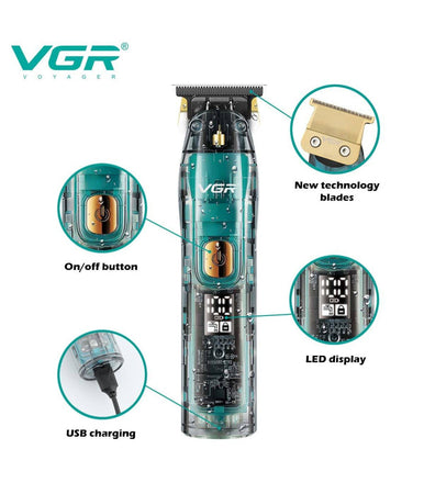 Tagliacapelli Uomo Professionale Senza Filo Ricaricabile A Batteria 0 Mm Vgr 961