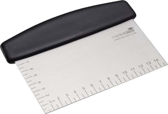 Tagliapasta-Pizza-Raschietto-Spatola-Rettangolare-In-Acciaio-Inox-Con-Righello