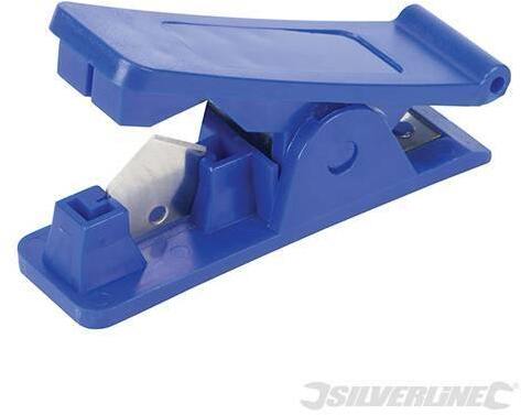 Tagliatubi per tubi di plastica e di gomma taglierino lama acciaio Silverline