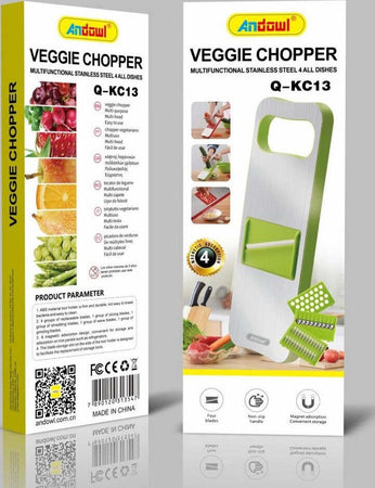 Tagliaverdure Tritatutto Multi Testa Q-kc13 Mandolino Multifunzionale 4 Lame Casa e cucina/Utensili da cucina/Affettaverdure e mandolini da cucina Trade Shop italia - Napoli, Commerciovirtuoso.it