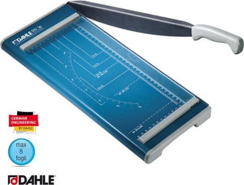 Taglierina a leva Hobby 502 - 320 mm (A4) - capacitA' taglio 8 fg - 420x175 mm - blu - Dahle Casa e cucina/Hobby creativi/Materiali per hobby creativi/Utensili per il taglio/Taglierine e lame per carta/Taglierine a leva Eurocartuccia - Pavullo, Commerciovirtuoso.it
