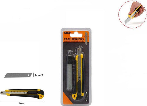 Taglierino Cutter Con Fermo Blocco Guida Lame 9mm Manico Gomma Antiscivolo 71073 Casa, arredamento e bricolage > Bricolage e fai da te > Utensili Manuali Trade Shop italia - Napoli, Commerciovirtuoso.it