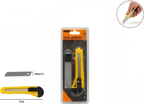 Taglierino Cutter Professionale 15 Cm Con Fermo Blocco Guida Lame Da 18 Mm 71075 Casa, arredamento e bricolage > Bricolage e fai da te > Utensili Manuali Trade Shop italia - Napoli, Commerciovirtuoso.it