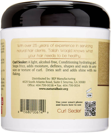 Taliah Waajid Curly Waves & Naturals Curl Sealer 6oz Gel Idratante Senza Alcool, Condizionante per Capelli Ricci