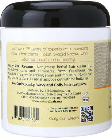 TALIAH WAAJID CURLY WAVES & NATURALS CURLY CURL CREAM 6oz PER CAPELLI .