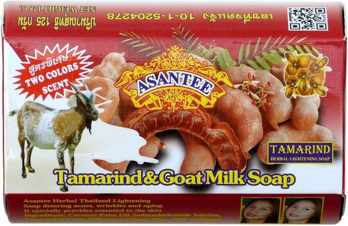 ASANTEE TAMARIND & GOAT MILK HERBAL SOAP 125G FOR BATHING