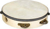 Tamburello-Tamburo-Con-Sonagli-Leggero-In-Legno-E-Pelle-Diametro-15cm-Cembalo