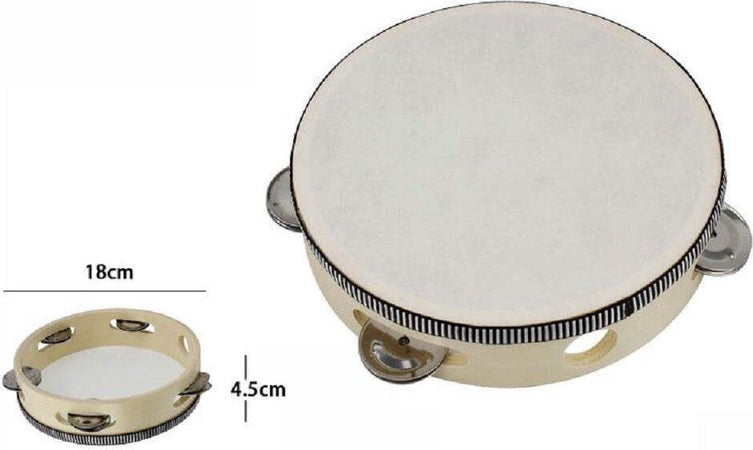 Tamburello Tamburo Leggero In Legno E Pelle Diametro 18 X 4.5 Cm 53673a Sport e Tempo Libero > Strumenti Musicali Trade Shop italia - Napoli, Commerciovirtuoso.it