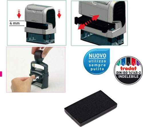 Tampone di ricambio 6-4926 - nero - Trodat - conf. 3 pezzi Cancelleria e prodotti per ufficio/Archivio ufficio e accessori per scrivania/Etichette divisori per schedario e timbri/Timbri e materiali per timbri/Tamponi asciuga inchiostro Eurocartuccia - Pavullo, Commerciovirtuoso.it