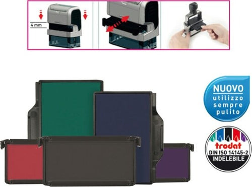 Tampone di ricambio 6-9413 - nero - Trodat - conf. 2 pezzi Cancelleria e prodotti per ufficio/Archivio ufficio e accessori per scrivania/Etichette divisori per schedario e timbri/Timbri e materiali per timbri/Tamponi asciuga inchiostro Eurocartuccia - Pavullo, Commerciovirtuoso.it