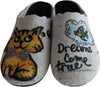 TanahLot-pantofole-ciabatte-donna-in-feltro-grigio-con-glitter-stampa-gatto-e-pesce-Dreams-Come-True