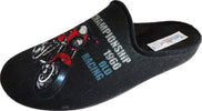 TanahLot-pantofole-ciabatte-uomo-in-tessuto-morbido-nero-stampa-Moto-Championship-Old-Racing