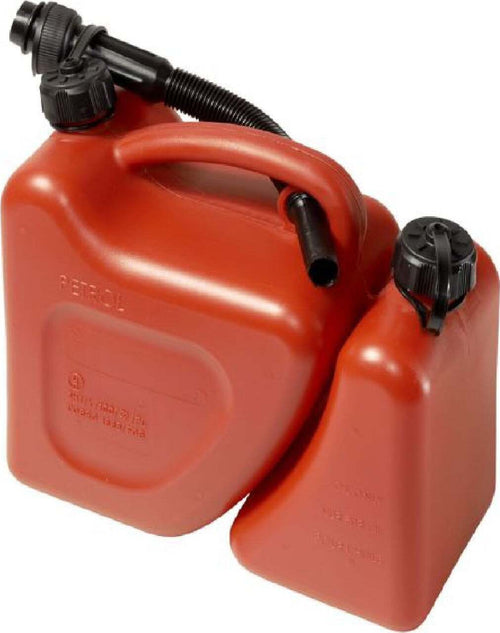 Tanica doppio uso in polietilene neutro con tubo prolunga flessibile per versamento Fai da te/Attrezzi elettrici da giardinaggio/Utensili elettrici da giardino/Motoseghe La Zappa - Altamura, Commerciovirtuoso.it