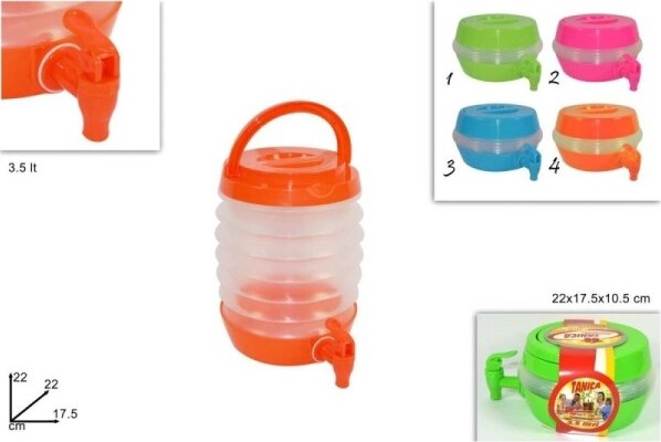 Tanica Plastica Pieghevole A Soffietto Da 3.5 Litri Portatile Con Rubinetto Sport e tempo libero/Attività ricreative all'aperto/Camping e outdoor/Borracce e sistemi di idratazione/Contenitori d'acqua Trade Shop italia - Napoli, Commerciovirtuoso.it