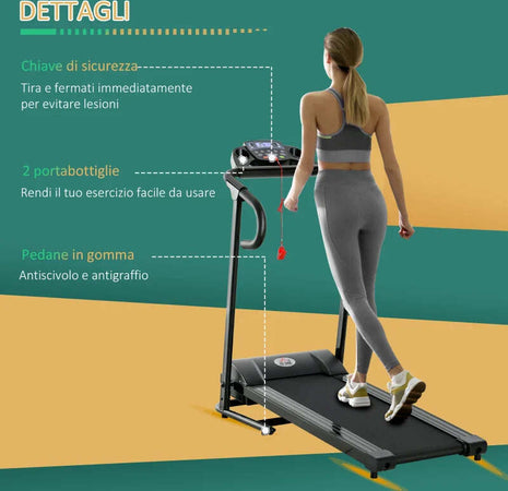 Tapis-Roulant-Elettrico-Pieghevole-Salvaspazio,-Tapis-Roulant-Professionale-con-Display-LCD,-Velocità-0.8-10km/h-e-12-Programmi,-Potenza-500W,-per-Casa-e-Ufficio,-Nero-TF9A90-030V01TF9