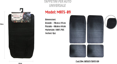 Tappetini Per Auto Tappetino Universale 4pz Anteriori Posteriori Maxtech Mats-09 Auto e Moto/Accessori per auto/Tappetini per auto/Tappetini antiscivolo Trade Shop italia - Napoli, Commerciovirtuoso.it