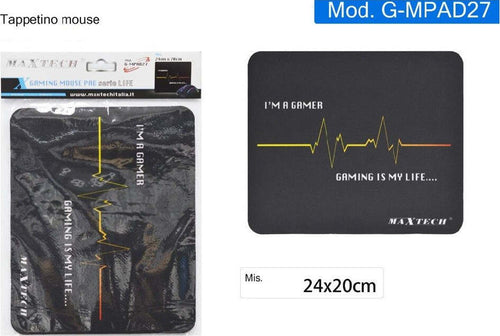 Tappetino Mouse Gaming I'm A Gamer Gaming Is My Life Con Linea Frequenza G-mpad27 Informatica e Videogiochi > Accessori PC > Mouse e Tastiere PC Trade Shop italia - Napoli, Commerciovirtuoso.it