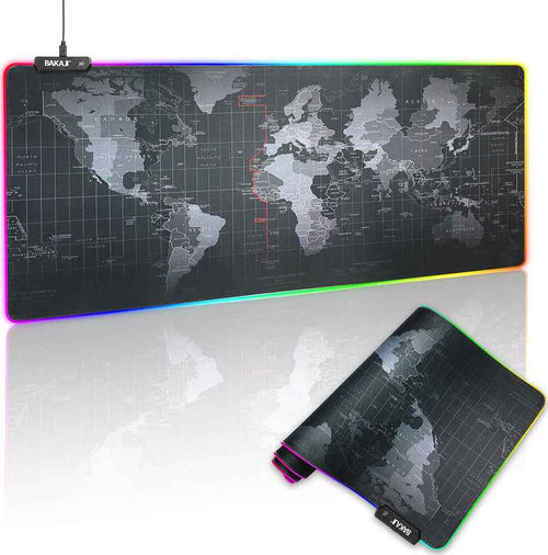 Tappetino-Mouse-Tastiera-Gaming-XXL-90x40-Mousepad-Luce-LED-RGB-Cambio-Colore