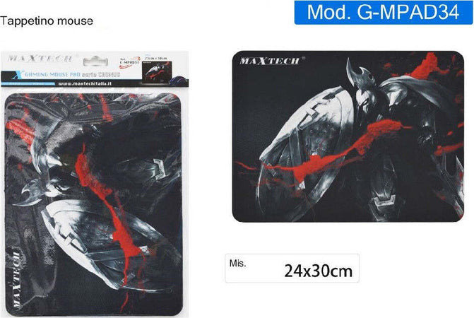 Tappetino Per Mouse Pad Tappeto Poggiapolso Antiscivolo Gaming Gurriero G-mpad34 Informatica e Videogiochi > Accessori PC > Mouse e Tastiere PC Trade Shop italia - Napoli, Commerciovirtuoso.it