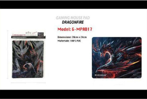 Tappetino Poggiapolso Tappeto Pc Drago Di Fuoco Gaming Mouse Pad Maxtech G-mpad17 Informatica e Videogiochi > Accessori PC > Mouse e Tastiere PC Trade Shop italia - Napoli, Commerciovirtuoso.it