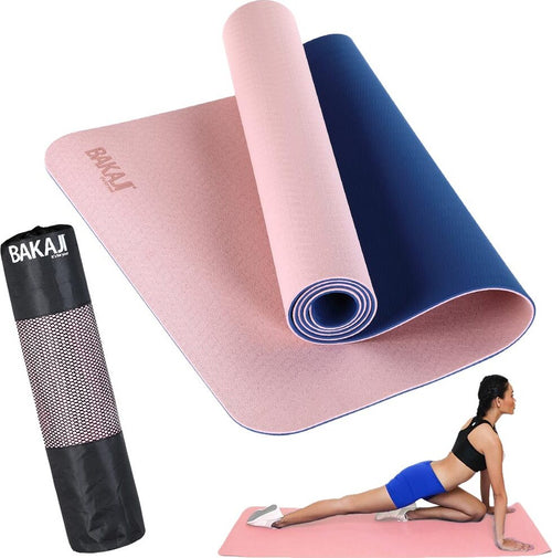 Tappetino-Yoga-Aerobica-Pilates-Tappeto-Allenamento-Fitness-Palestra-Rosa-Blu