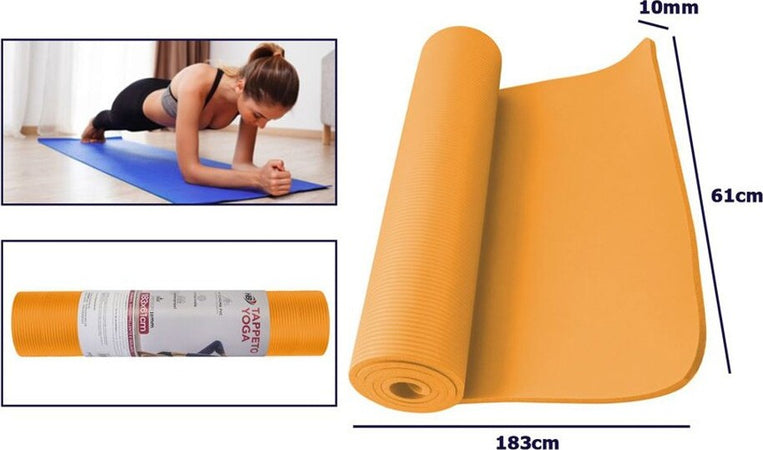 Tappetino Colori A Scelta Tappetino Yoga Fitness 61x173 Cm - Per Pilates, Aerobica, Ginnastica, Pieghevole (multicolore) Tappetino Fitness - Foto 3