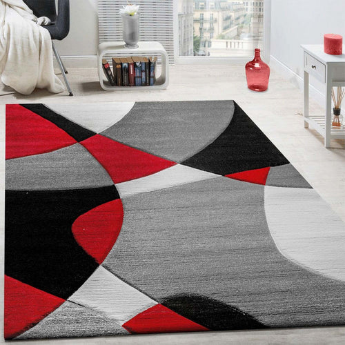Tappeto-a-Pelo-Corto--Forme-Geometriche-Colori-Assortiti