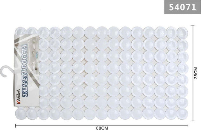 Tappeto Antiscivolo Cerchi Bianco Vasca Doccia Rettangolare Bagno 38x68cm 54071 Casa e cucina/Bagno/Accessori per il bagno/Accessori per la doccia/Tappetini Trade Shop italia - Napoli, Commerciovirtuoso.it