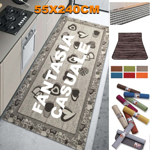 TAPPETO ANTISCIVOLO FONDO GOMMA 55x240 CM PER CUCINA BAGNO LAVABILE LAVATRICE Casa e cucina/Tessili per la casa/Tappeti e tappetini/Tappetini per il bagno Trade Shop italia - Napoli, Commerciovirtuoso.it