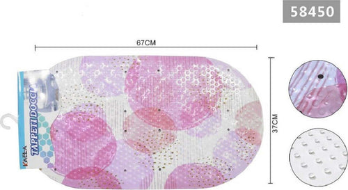 Tappeto Antiscivolo Ovale Cerchi Rosa Per Vasca Da Bagno Doccia 67 X 37 Cm 58450 Casa e cucina/Bagno/Accessori per il bagno/Accessori per la doccia/Tappetini Trade Shop italia - Napoli, Commerciovirtuoso.it