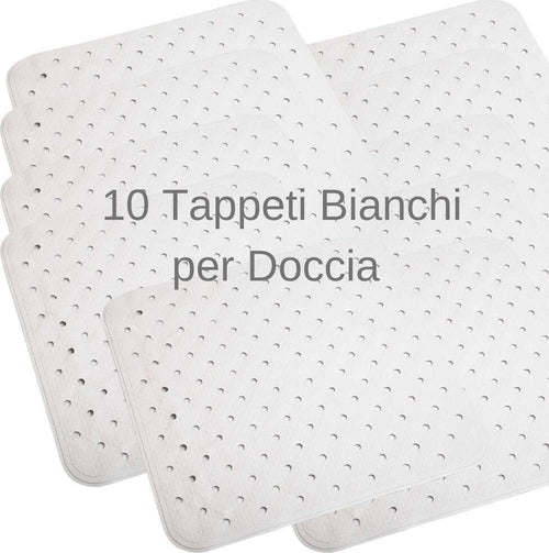 Tappeto Antiscivolo per Doccia Quadrato in Gomma Bianco Pezzi 10 Casa e cucina/Bagno/Accessori per il bagno/Accessori per la doccia/Tappetini Ogomondo - Martina Franca, Commerciovirtuoso.it
