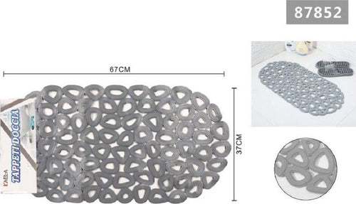 Tappeto Antiscivolo Vasca Bagno Doccia Ovale Buchi Triangolari Grigio 67x37cm 87852 Casa e cucina/Bagno/Accessori per il bagno/Accessori per la doccia/Tappetini Trade Shop italia - Napoli, Commerciovirtuoso.it