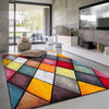 Tappeto-arredo-moderno-a-pelo-corto-Rombi-colorati