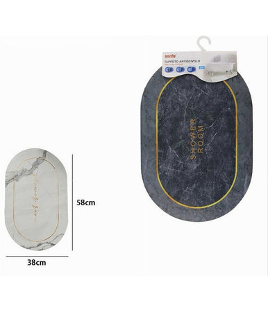 Tappeto Assorbente Antiscivolo Asciugatura Rapida Bagno Vasca Doccia 38x58cm 87226