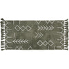 Tappeto da bagno peloso in cotone Antiscivolo con motivo Boho e Nappe