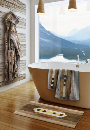 Tappeto Bagno Mirabello Carrara Mykonos 70 x 110 CM 100% Cotone