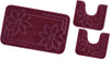 TAPPETO-BAGNO-'MOOREA'-set-3-pezzi---vinaccia-Emmevi