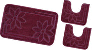 TAPPETO-BAGNO-'MOOREA'-set-3-pezzi---vinaccia-Emmevi