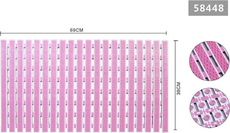Tappeto Doccia Antiscivolo 69x38cm Tappetino Vasca Bagno Rettangolare Rosa 58448 Casa e cucina/Bagno/Accessori per il bagno/Accessori per la doccia/Tappetini Trade Shop italia - Napoli, Commerciovirtuoso.it