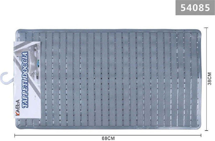 Tappeto Doccia Vasca Bagno Antiscivolo 38x68cm Rettangolare A Righi Grigio 54085 Casa e cucina/Bagno/Accessori per il bagno/Accessori per la doccia/Tappetini Trade Shop italia - Napoli, Commerciovirtuoso.it