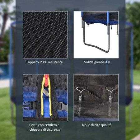 Tappeto-Elastico-per-Bambini-e-Adulti-con-Rete-e-Bordo-Imbottito,-Giochi-da-Giardino-e-Casa-Φ244x240cm-Blu-e-Nero-YH5A71-015V05YH5