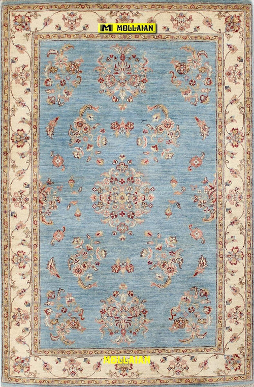 Tappeto-Extra-Fine-Soltanabad-Gold---Eleganza-E-Raffinatezza-193x125-Cm-Azzurro-Beige-Chiaro